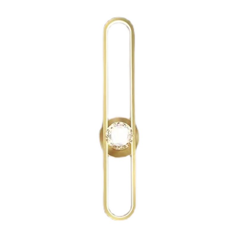 Metal Oval Shade Wall Sconce Modern Style 1 Light Wall Mount Lighting