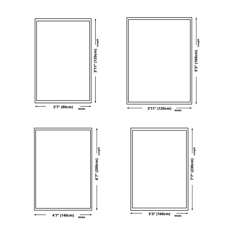 Black Oriental Area Carpet Flower Print Polyester Area Rug Stain Resistant Rug for Home Decor