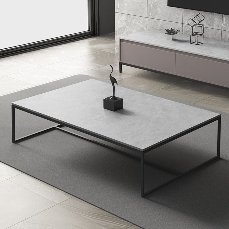 Rectangular Metal Coffee Table Modern 1 Single Cocktail Table