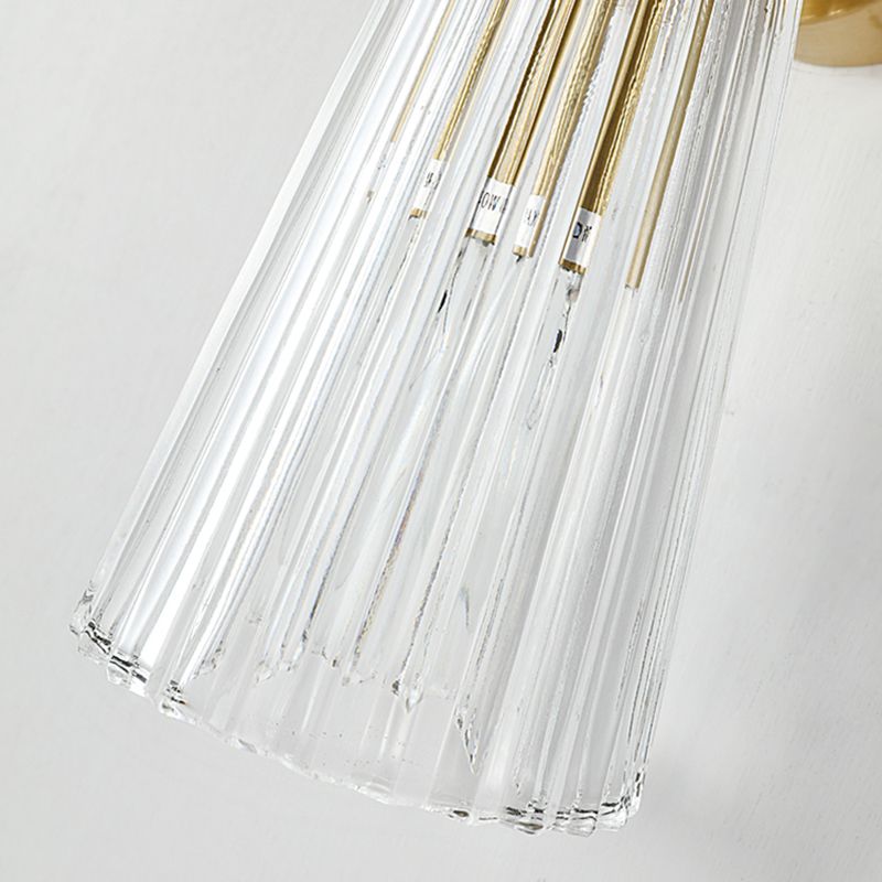 Lampada di scarico di clessidri di clessidri Crystal 2 Luci Postmoderna Luce murale in oro