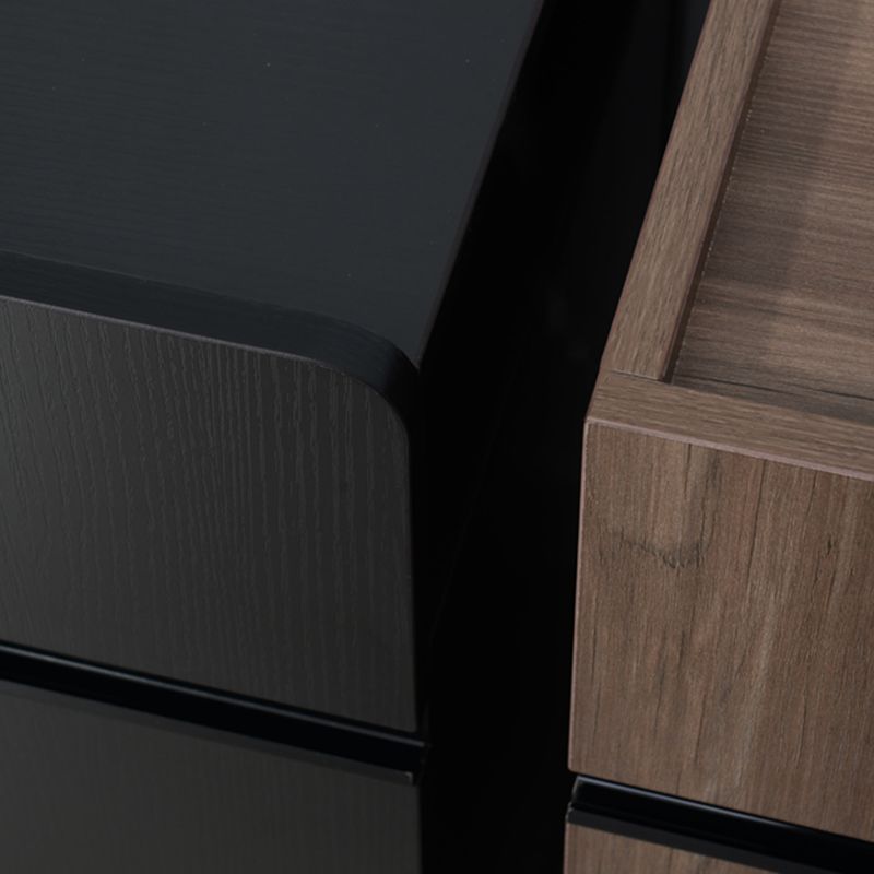 Scandinavian Accent Table Nightstand 25.5" Tall with 2 Drawers