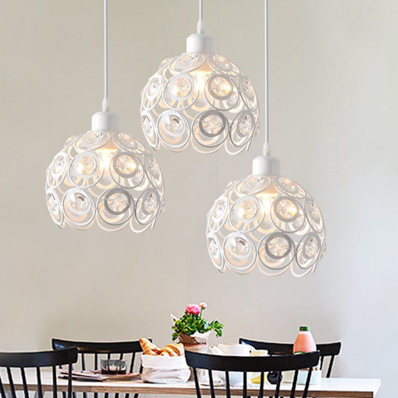 Sferische eetkamer hangende licht kristal moderne stijl pedant verlichtingsarmatuur