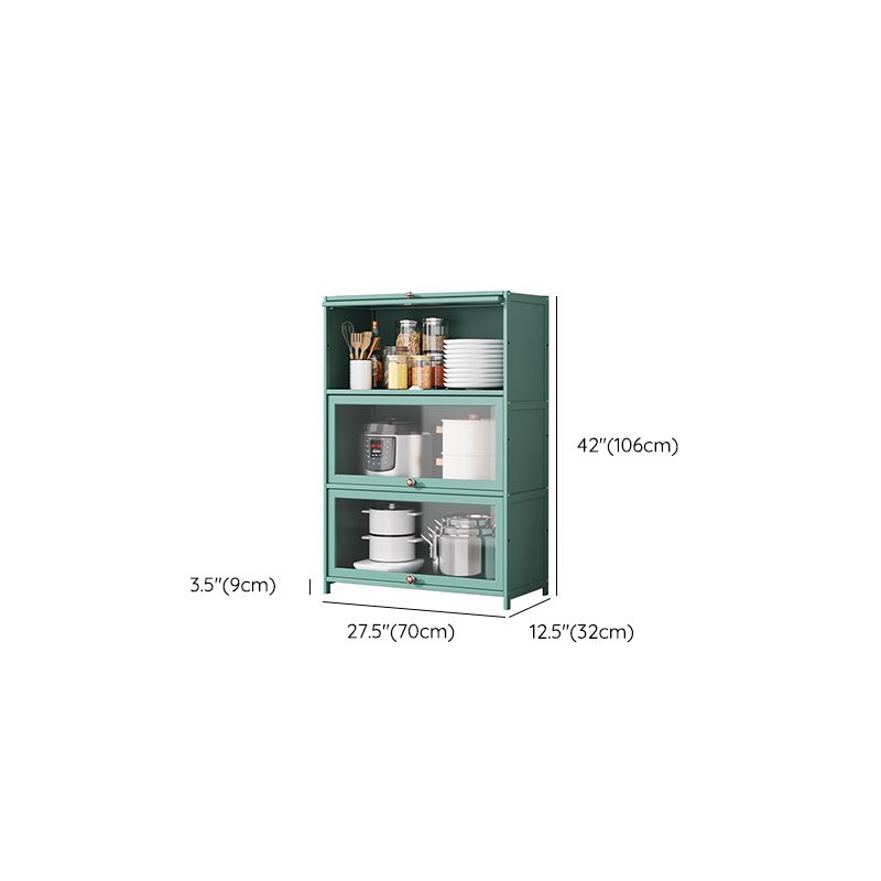Green Bamboo Kitchen Server Modern Dining Server for Living Room