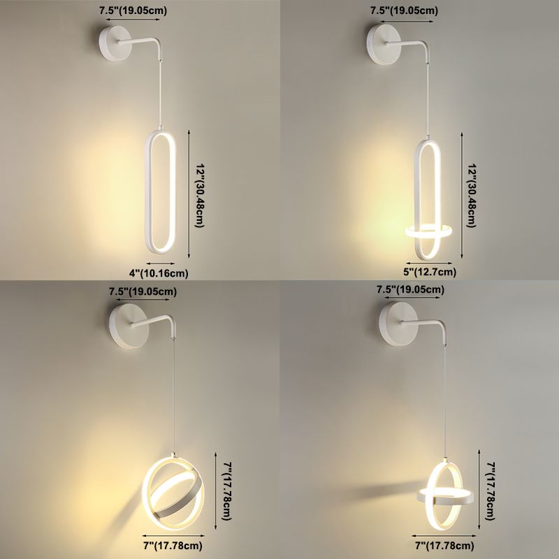 Circlings Luz montada en la pared Minimalista Metal Bundside Led Pared colgante Luz