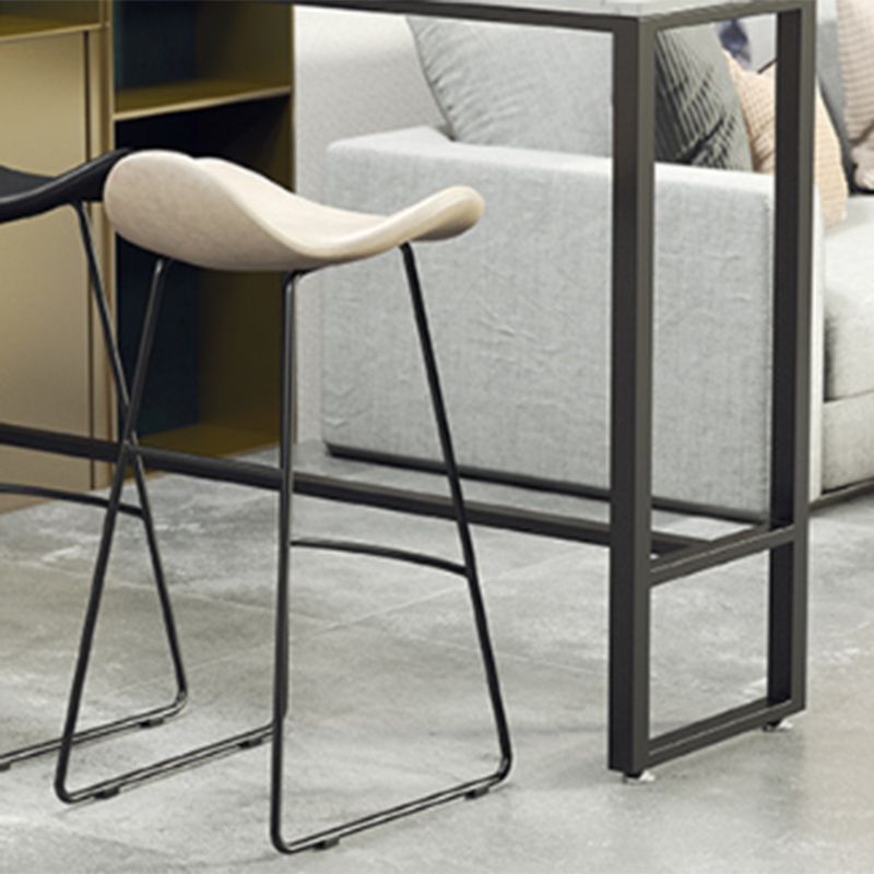 Modern Style Pub Dining Set 1/4 Pieces Rectangle Marble Counter Set