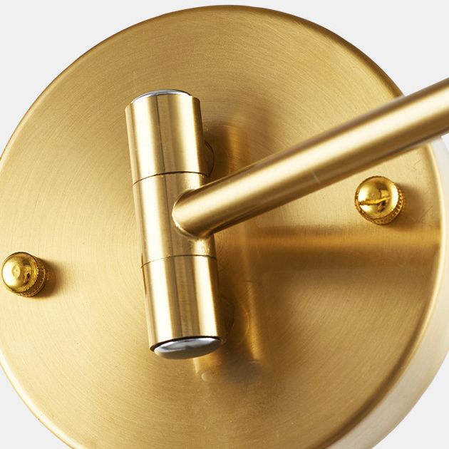 Swing Arm Metal Wall Sconce Light Nordic Cylinder Shade Sconce Light for Bedroom
