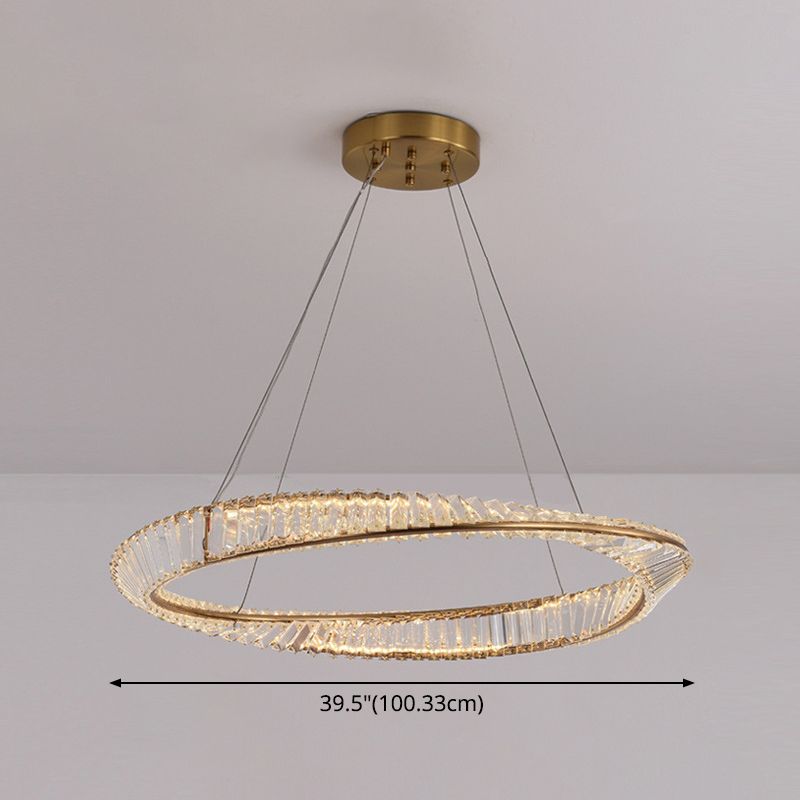 Fissaggi del lampadario ad onda contemporanea Fissature a sospensione Crystal a soffitto per soggiorno