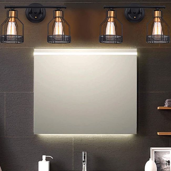 Industrial Style Iron Vanity Light Cylinder Shape Vanity Lamp for Shower Room