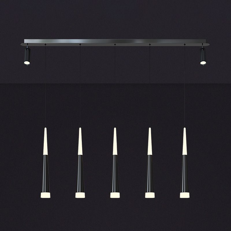 Cone Island Lighting Fixture Contemporary Style LED Metal Pendant Lighting Fixture