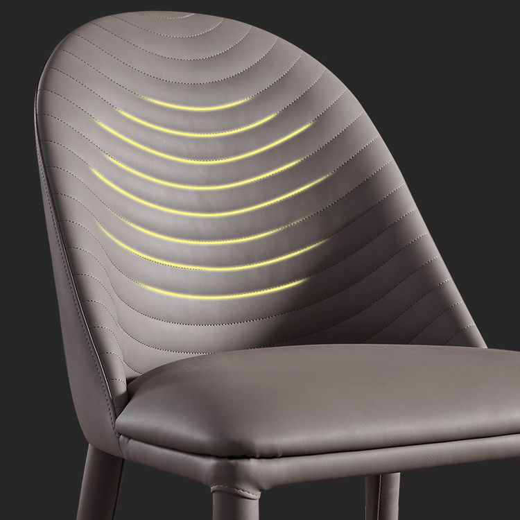 Parsons Matte Finish Dining Chair Designer Style Leather Meeting Room Side Chair