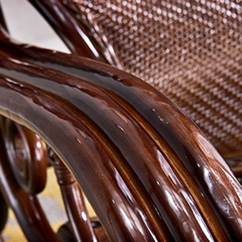 Spindle Wicker Rocking Chair Traditional Rocker Chair 24.8" x 45.3" x 41.3"