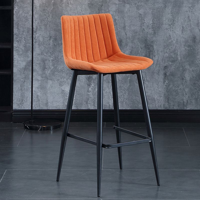 Modern Velvet Bar Stool Backrest Counter Stool for Dining Room