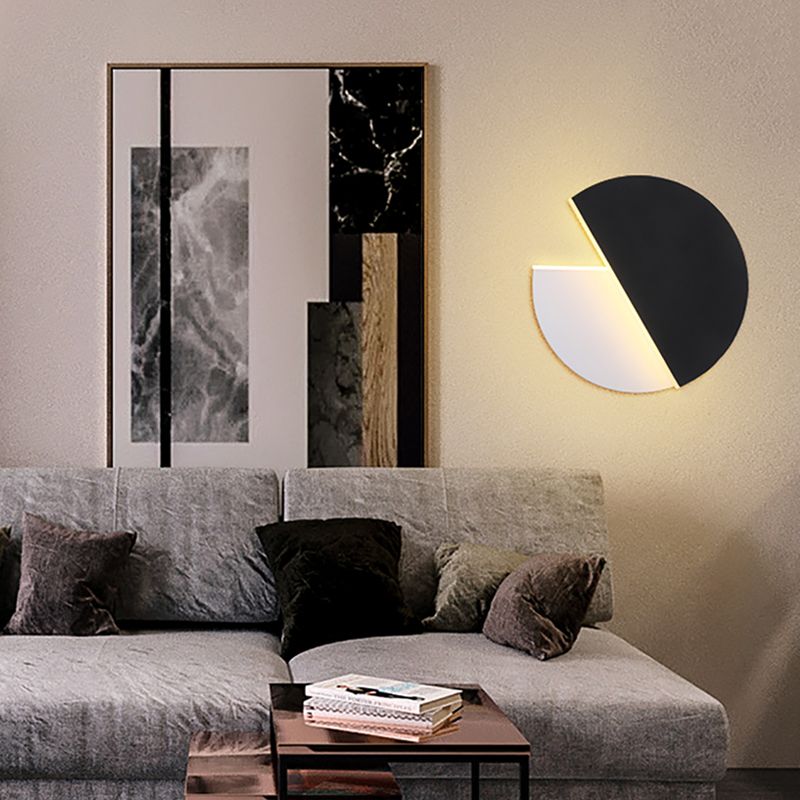 Lampada a parete a LED di ferro nella moderna semplicità acrilica circolare a parete rotabile per gli spazi interni