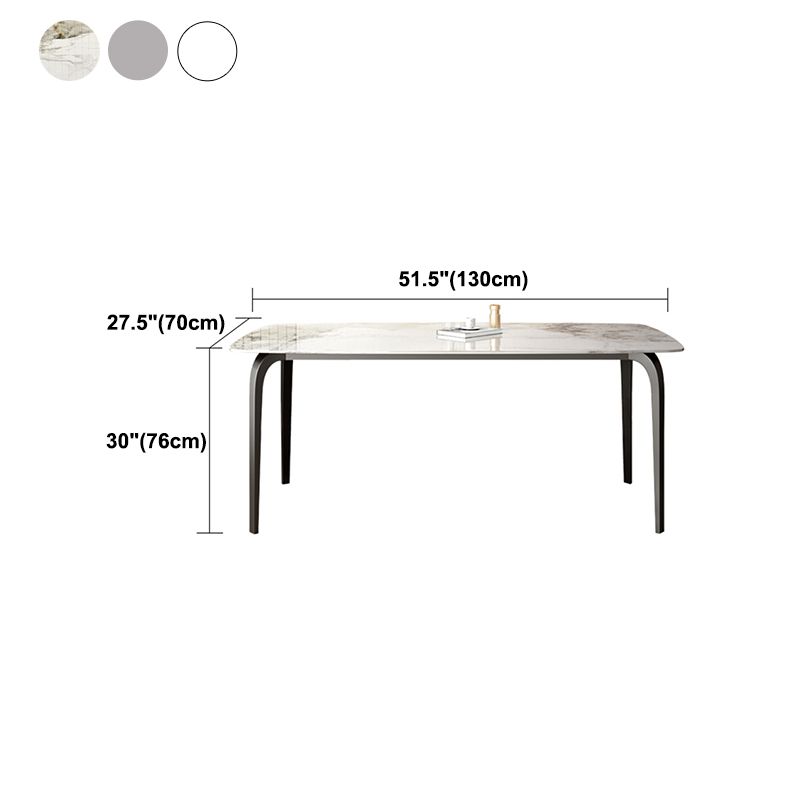 Rectangle Dining Table Industrial Dining Table with Black Frame