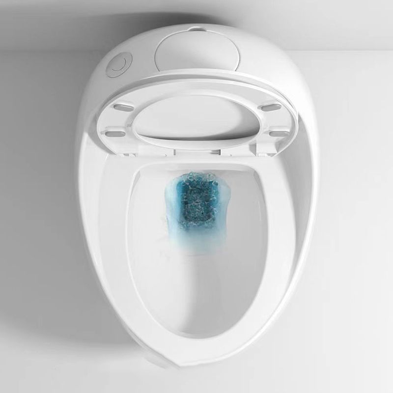 Modern Skirted One Piece Toilet Floor Mounted Flush Toilet with Toilet Seat