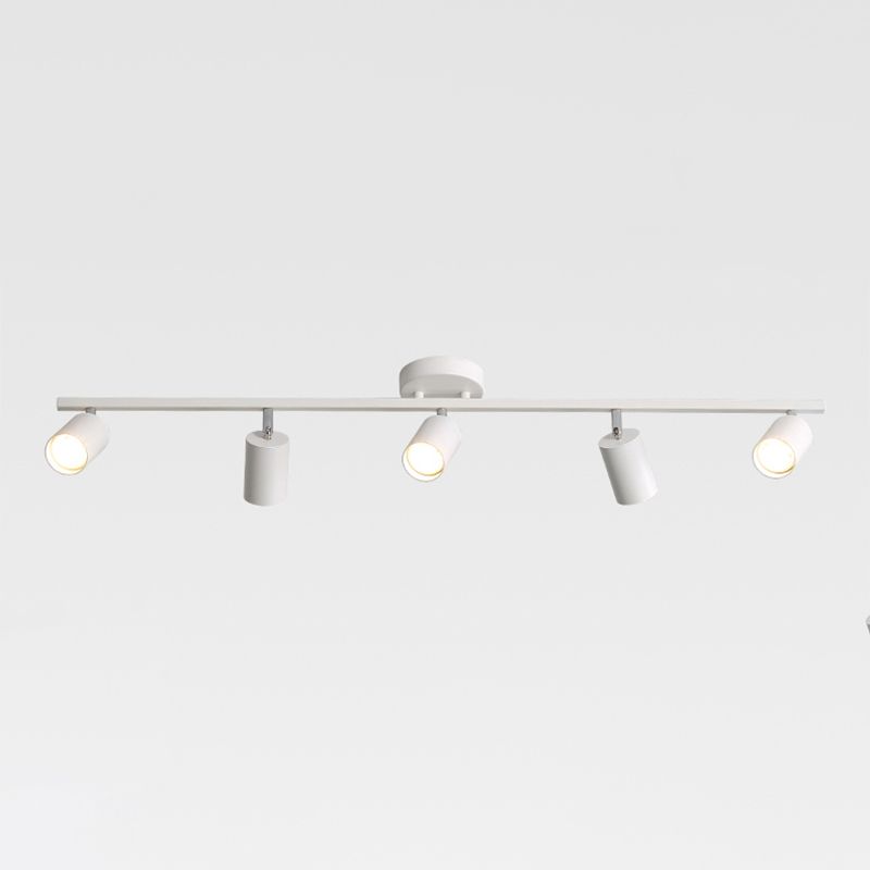 Nordic Cylindrical Metal Track Spotlights Flush Mount LED Light for Kitchen and Bedroom