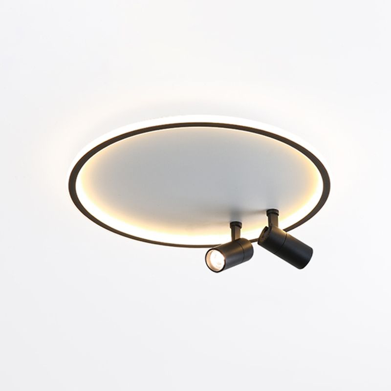 Ultra-thin Iron LED Flush Mount Modern Ceiling Light Fixture for Bedroom