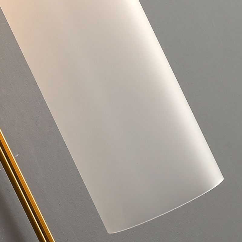 Stainless-Steel Indoor Wall Lamp in Modern Artistic Style Glass Cylindroid Wall Light