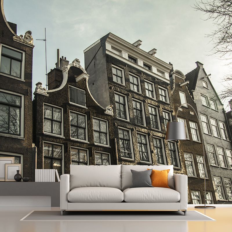 Dutch City Architecture Scenery Mural Water Resistant, Personalized Size