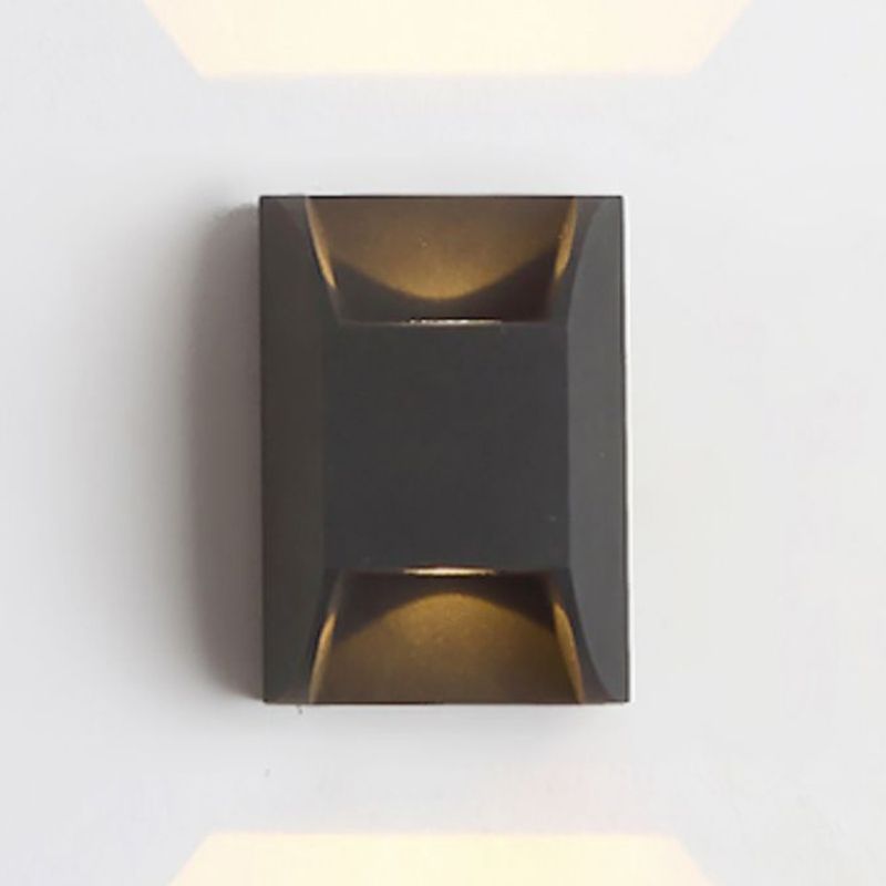 Geometric Shape Metal Wall Sconces Modern Multi-Lights Wall Mount Light Fixture in Black