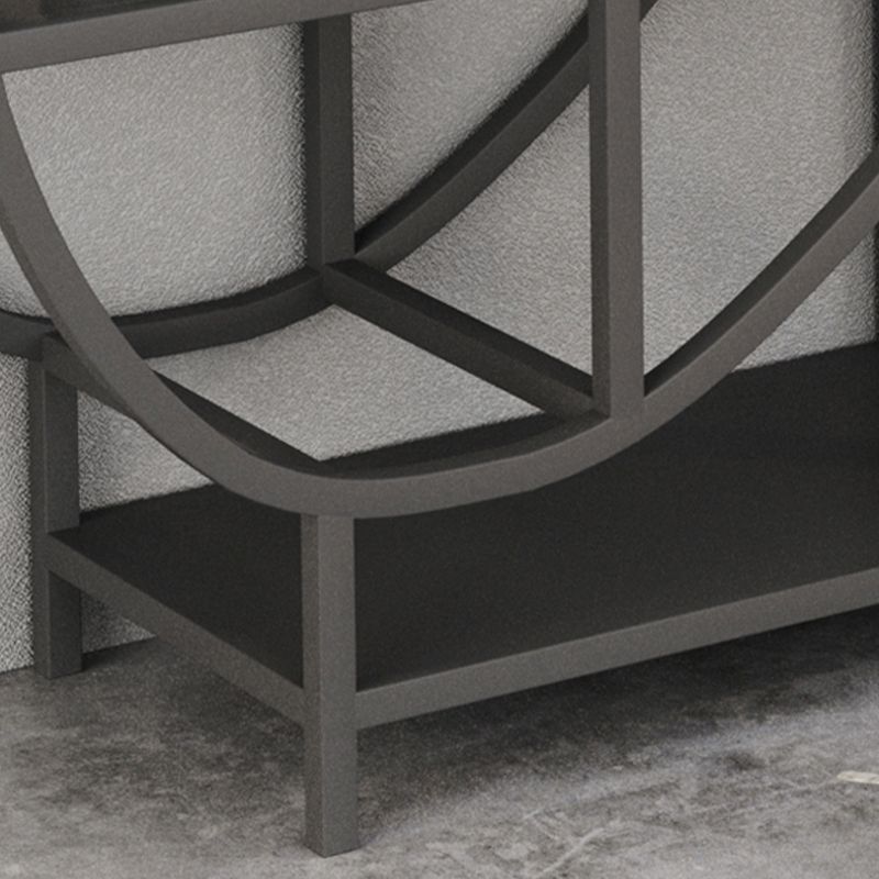 Industrial Open Back Bookshelf Freestanding Metal Book Shelf