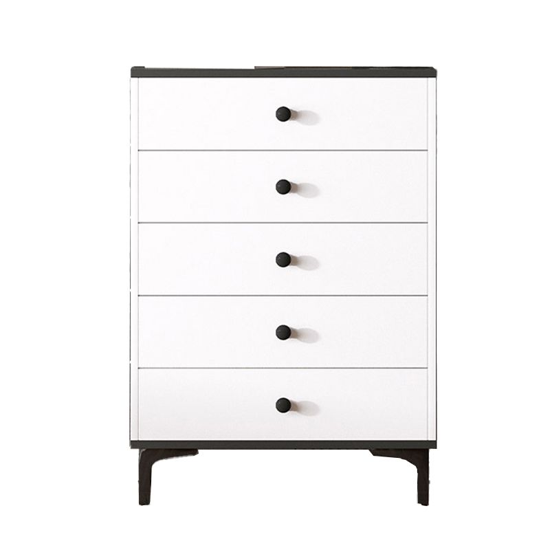 35.4'" Tall 5 - Drawer Wooden Chest, Contemporary Rectangle Accent Cabinet