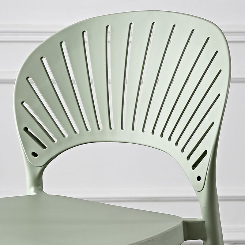 Scandinavian Home Low Back Stool Matte Finish Plastic Barstool