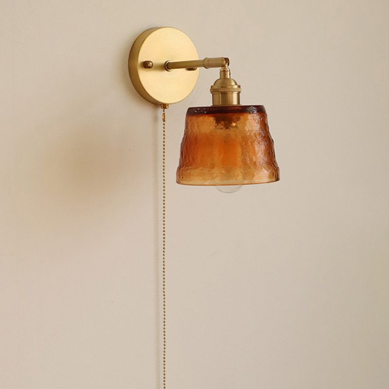 Glass Cylinder Wall Sconces Industrial Style 1 Light Wall Mounted Lamps