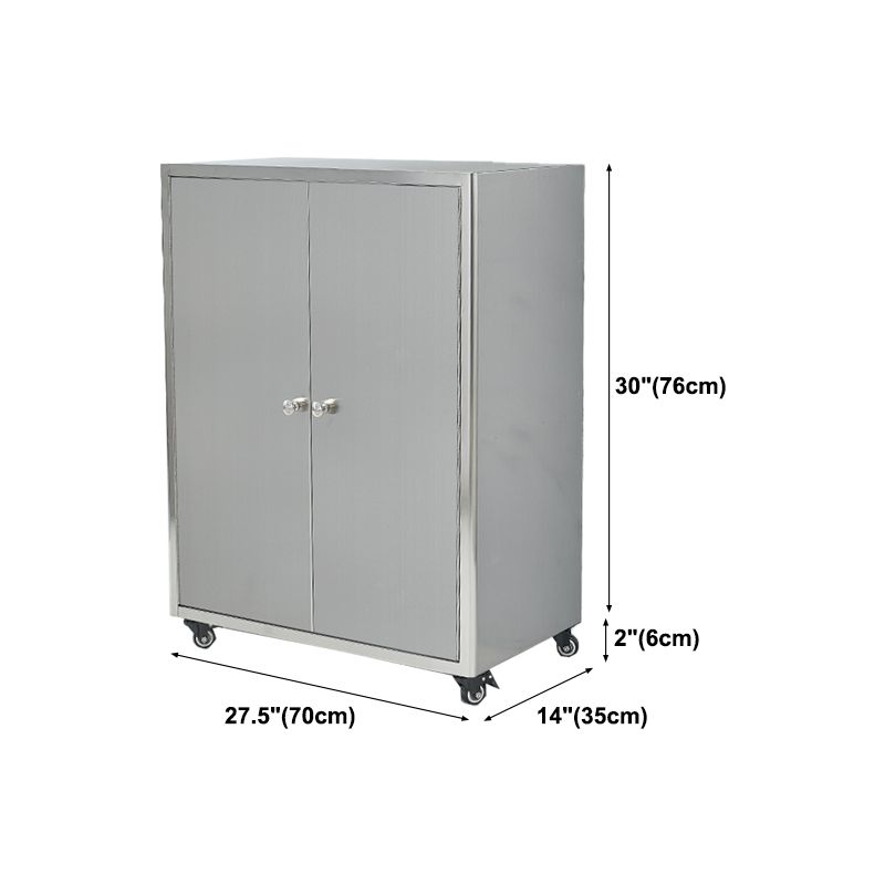 Stainless Steel Sideboard Cabinet Modern Server Cabinet with Storage for kitchen