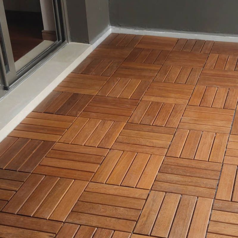 Wood Patio Flooring Tiles Interlocking Waterproof Patio Flooring Tiles