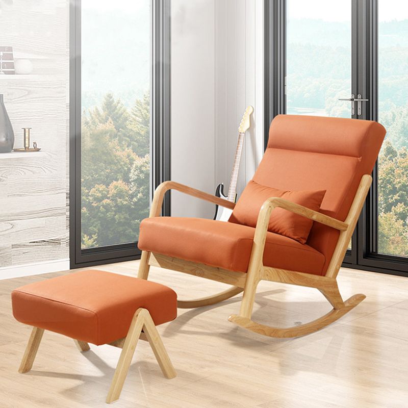 Living Room Easy Chair Wood Lazy Lounge Chair Home Leisure Sofa Rocking Chair