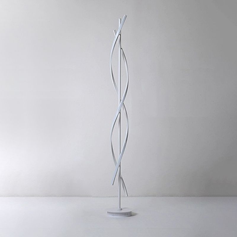 Metalen lineaire vorm vloerlamp Moderne stijl 2 lichten vloerlamp armatuur