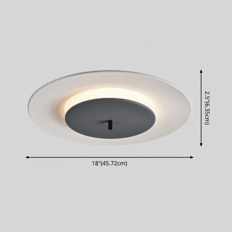 Luminaire de montage de plafond en cercle en métal, lustre de montage de plafond à LED de Style nordique