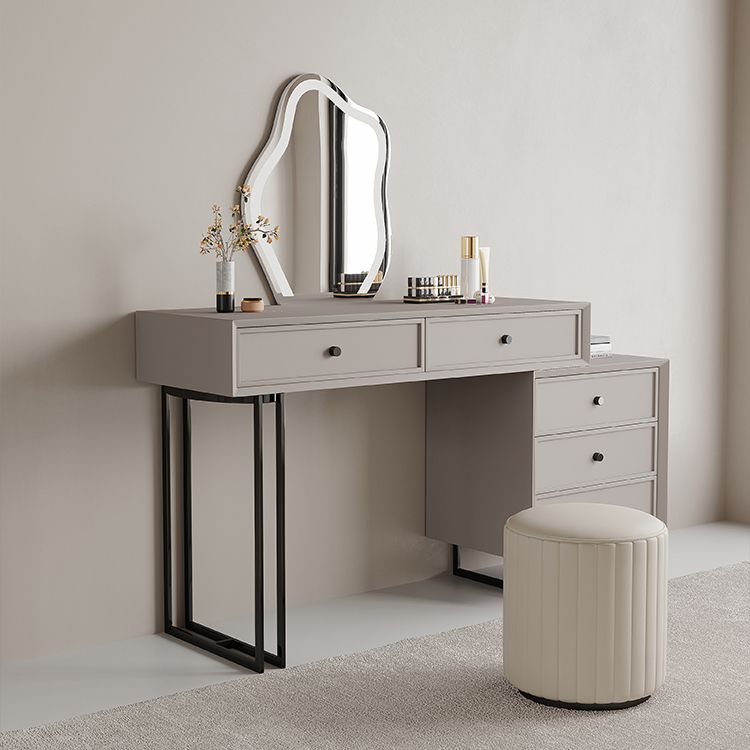 Standing Grey Makeup Vanity Desk Bedroom Vanity Dressing Table Set