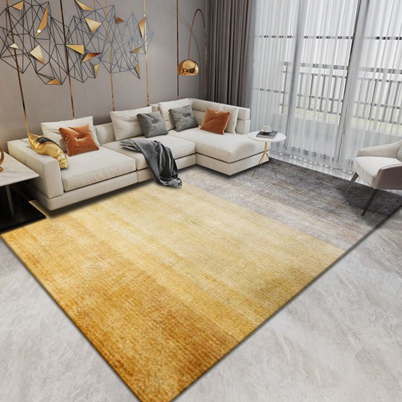 Unique Multicolor Modernist Rug Polyester Ombre Pattern Rug Washable Pet Friendly Non-Slip Carpet for Living Room