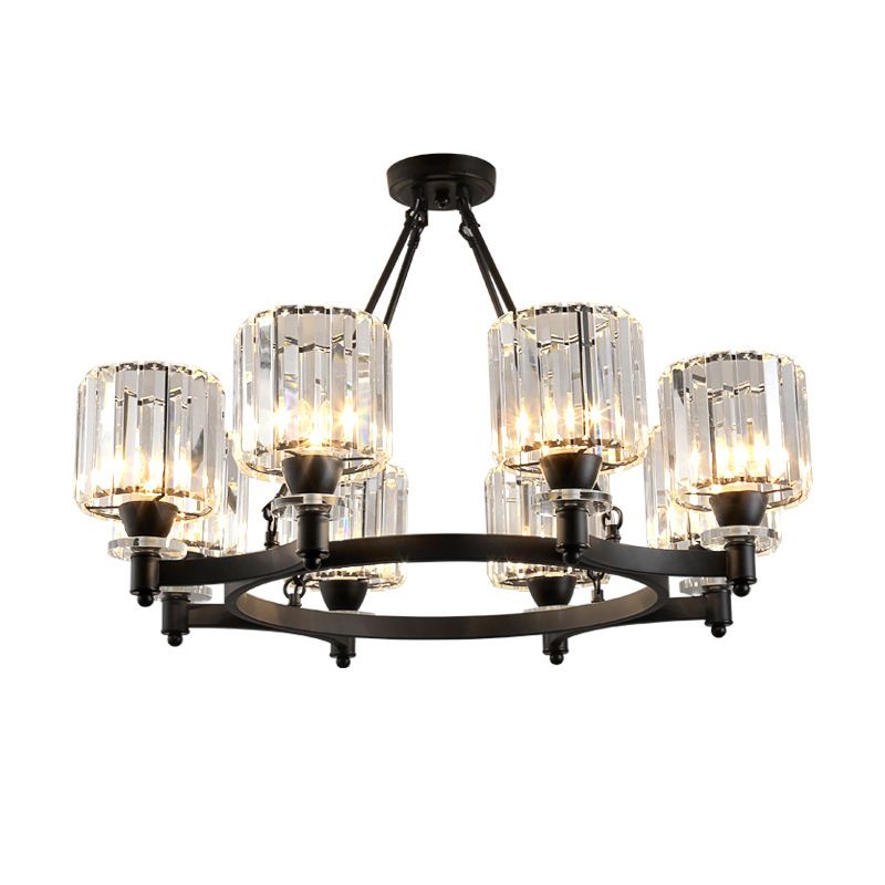 Crystal Multi Lights hangende plafondlampen moderne stijl cilinder kroonluchter verlichtingsarmaturen