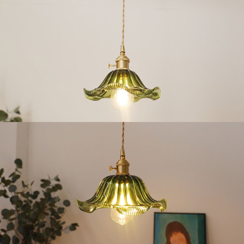 1 Light Glass Pendant Ceiling Lights Industrial Cone Pendant Ceiling Light for Dining Room