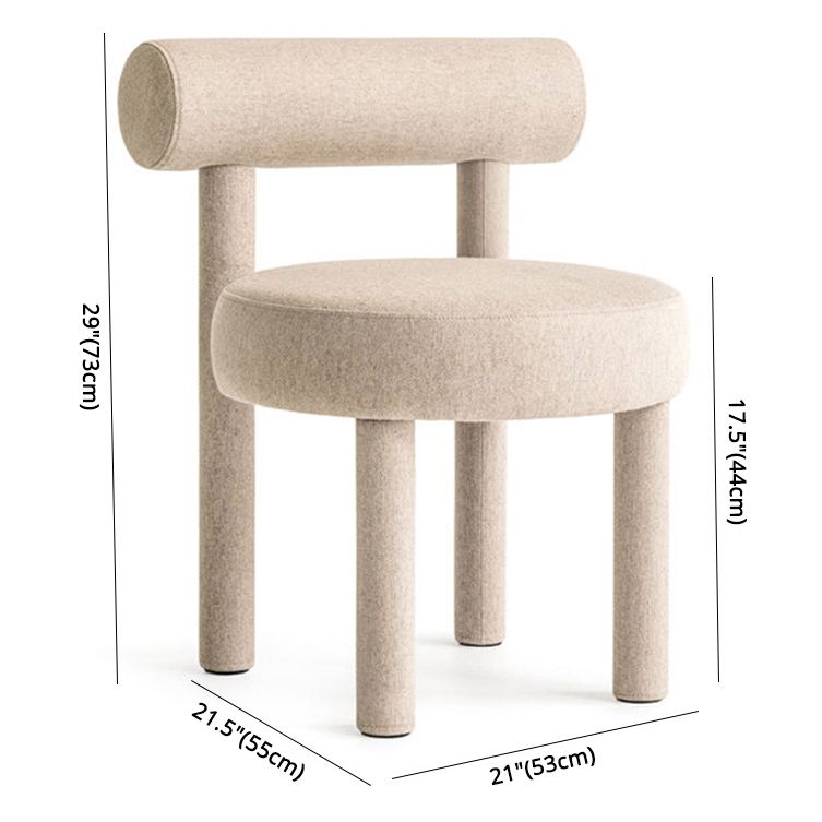 Contemporary Style Matte Finish Side Chair Open Back Dining Side Chair for Dining Room