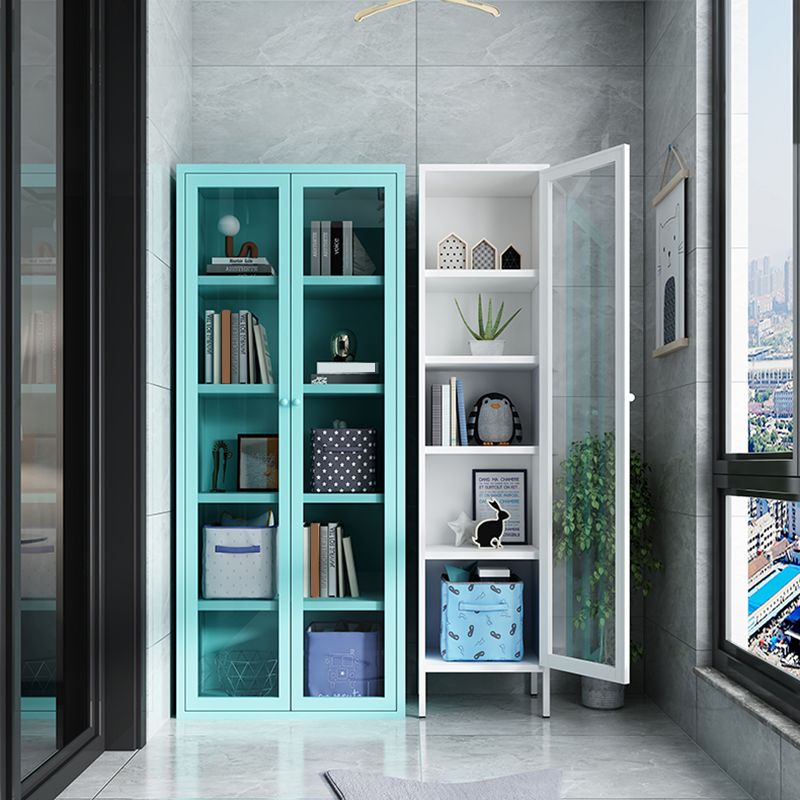 Scandinavian Style Bookcase with Door Shelf Bookcase for Study Room and Office