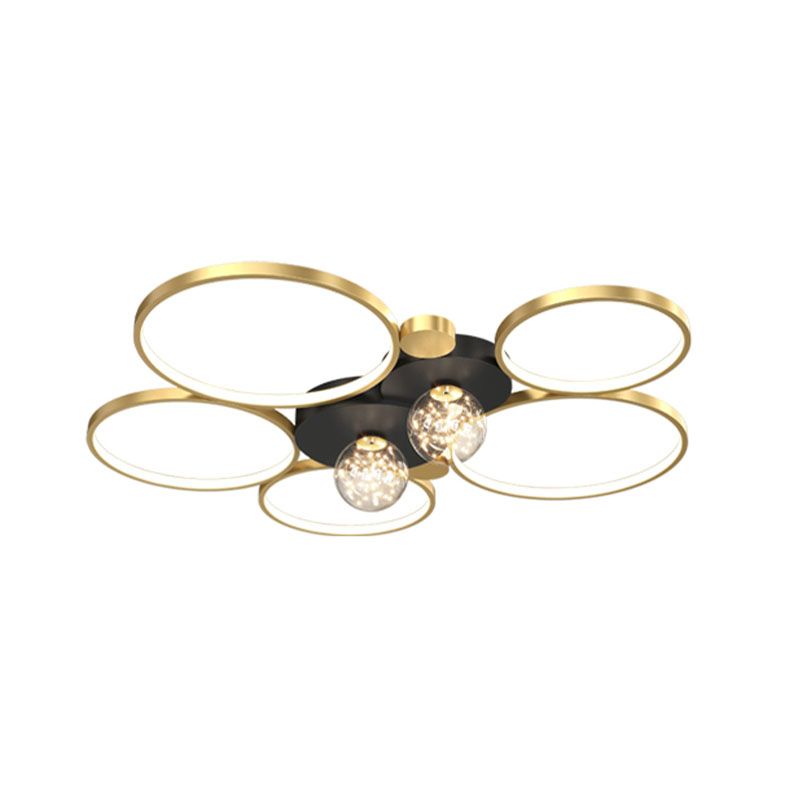 Ronde schaduw multi-lights inbouw moderne inbouw plafondverlichtingsarmatuur in goud
