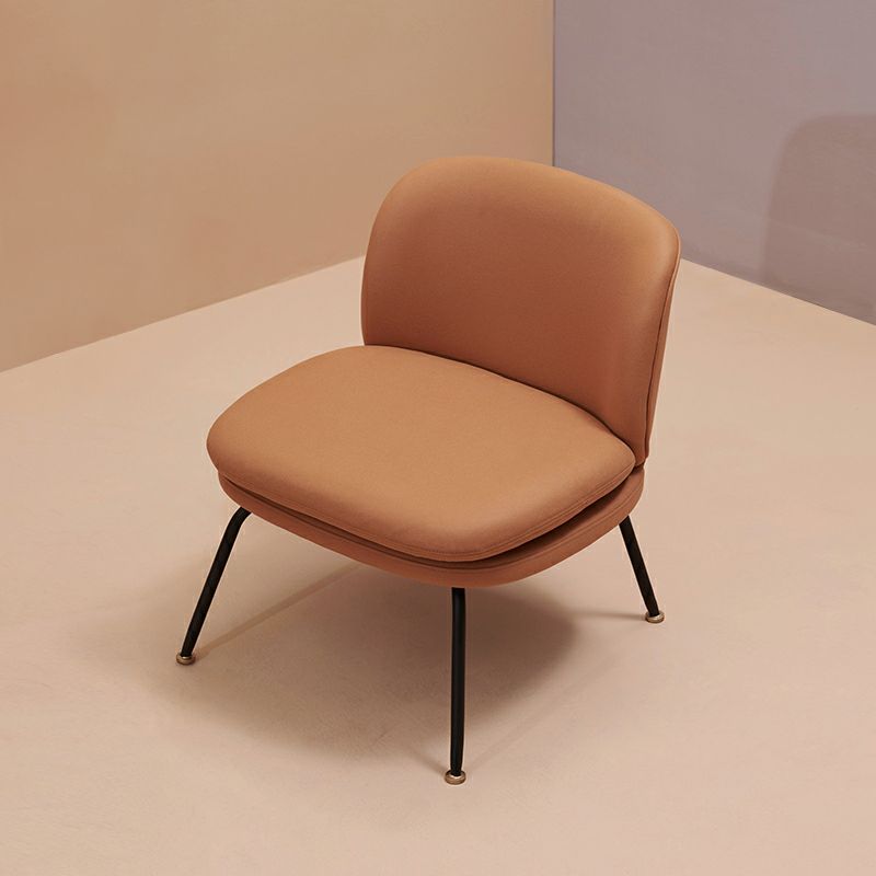 25.59" Wide Armless Chair Faux Leather Chair for Living Room, Stain Resistant