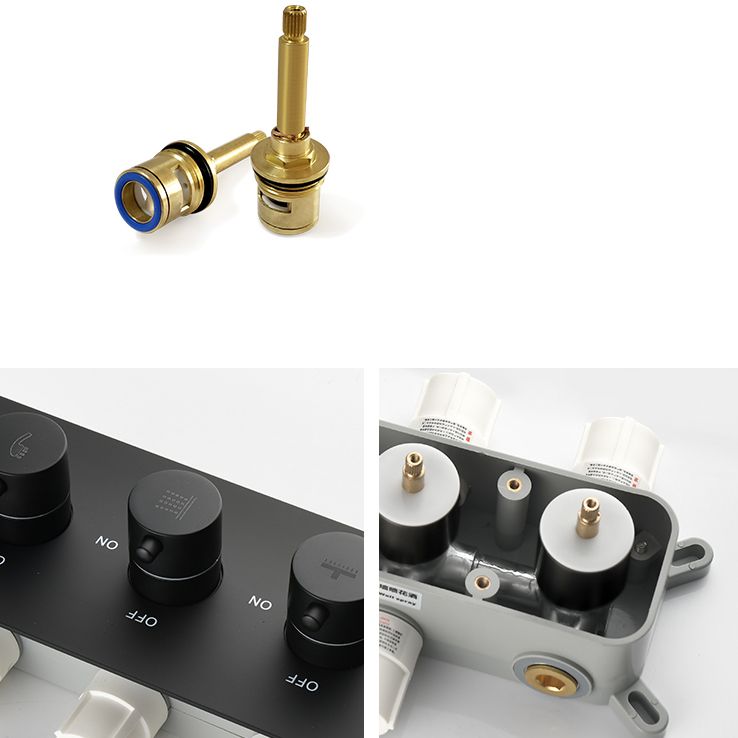 Modern Shower Trim Brass Slide Bar Included Adjustable Shower Head Shower Combo