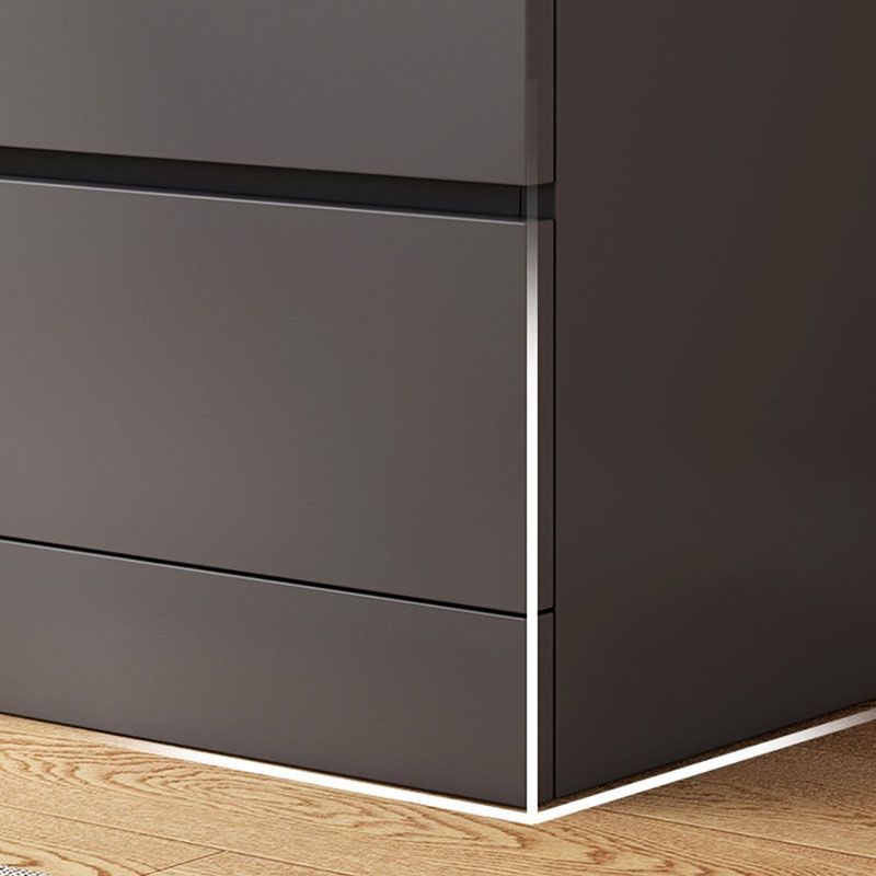 Contemporary Chest Vertical Gray Storage Chest with Drawer for Bedroom