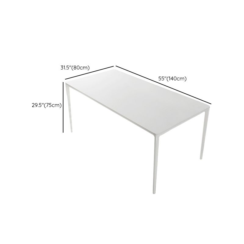 Contemporary 1/2/5/7 Pieces Dining Chairs Set Stone Rectangle Furniture in White