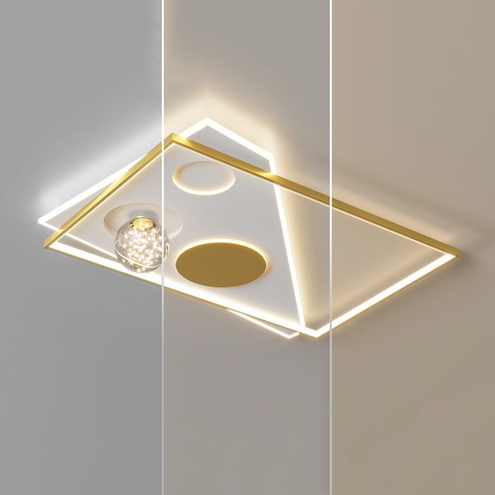 Modern Lighting Fixture LED Flush Mounted Ceiling Lights with Glass Shade