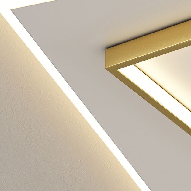 2 Light Square Ceiling Lamp Modern Style Metal Ceiling Lighting for Living Room