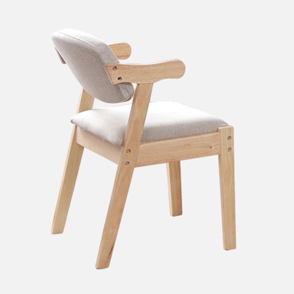 Silla de comedor de madera de estilo moderno, sillón de comedor con respaldo abierto, para cocina
