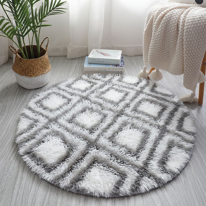Synthétique à imprimé géométrique multicolore Synthétique relaxant tapis relaxant Tymage résistant à glisser le tapis lavable pour la maison