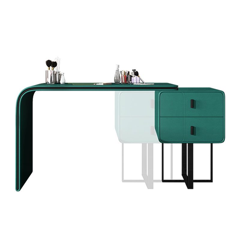 20.47" Wide Make-up Vanity with 2 Storage Drawers Faux Leather Dresser