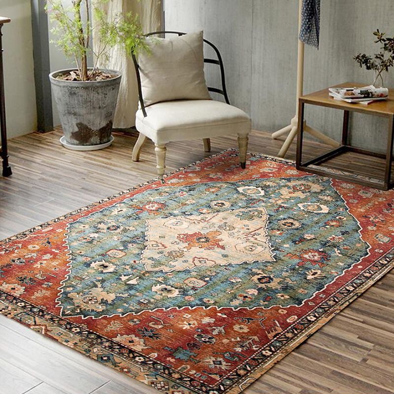 Mehrfarbiger Geo-Muster-Teppich Polypropylen Marokkaner Teppich Easy Care Haustierfreundlicher Innenteppich für Schlafzimmer